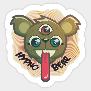 Psychedelic Hypno Bear Sticker